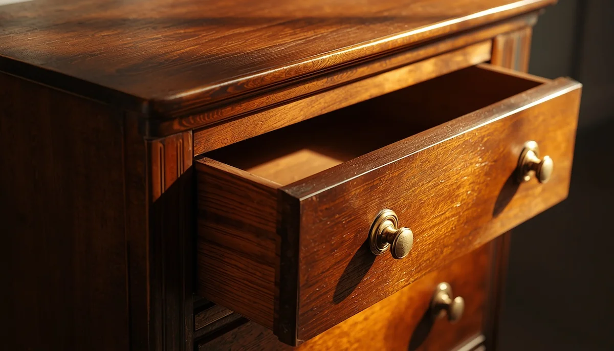 Commode en bois massif années 50